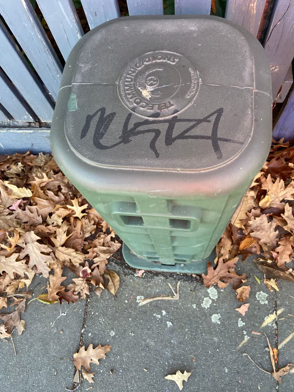 The photograph attached to this graffiti report