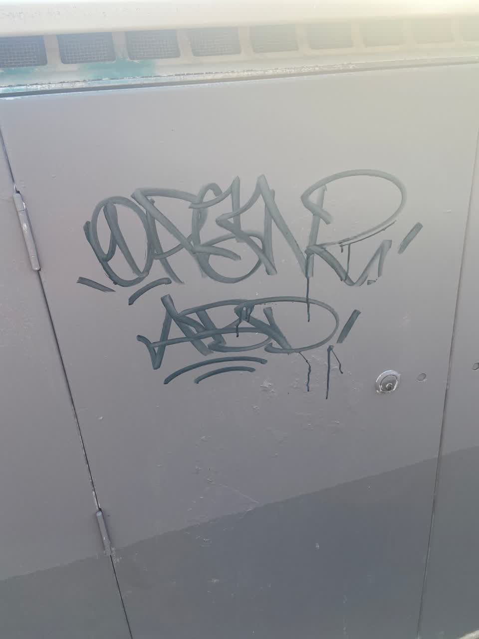 The photograph attached to this graffiti report