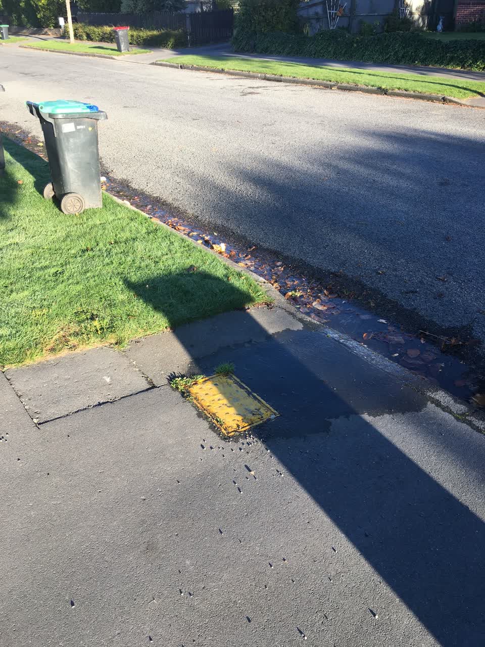 The photograph attached to this water leak report