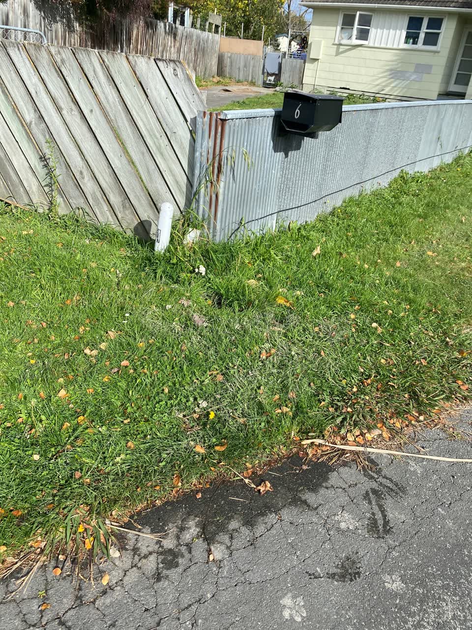 The photograph attached to this water leak report