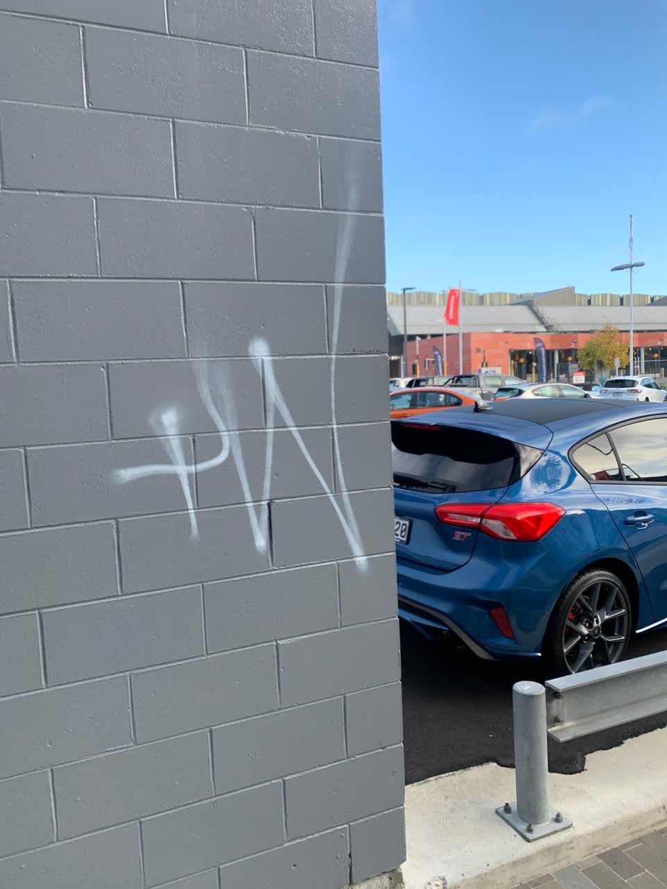 The photograph attached to this graffiti report