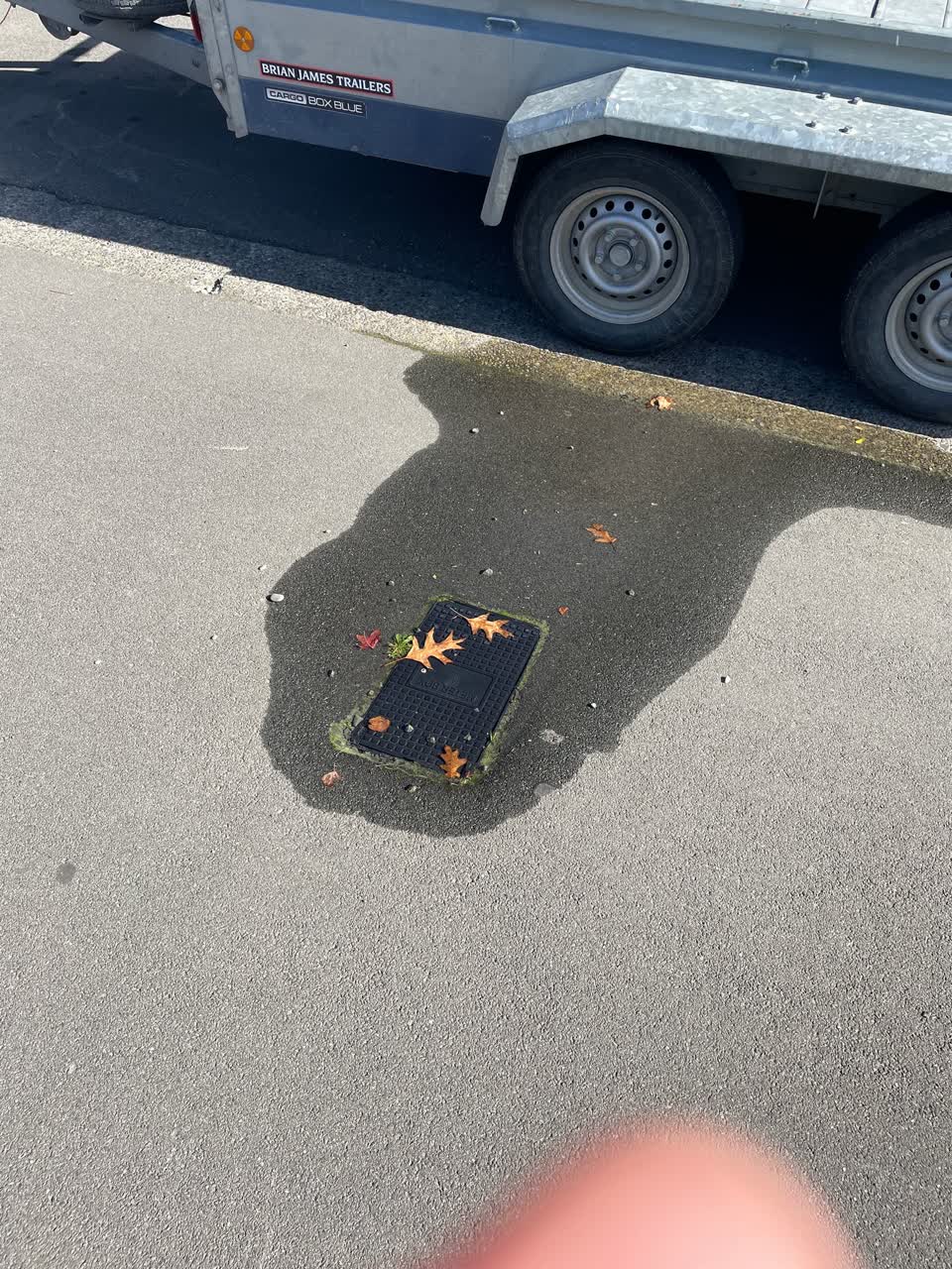 The photograph attached to this water leak report