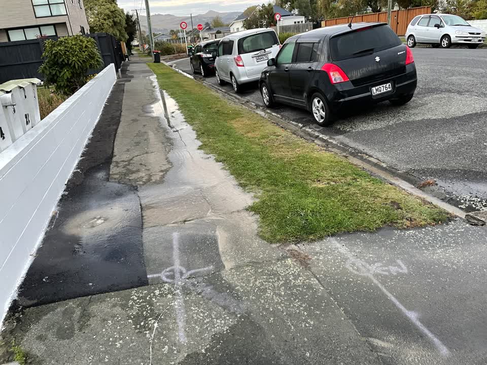 The photograph attached to this water leak report