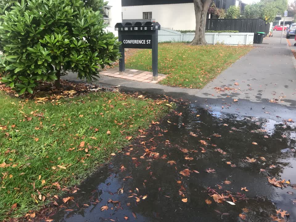 The photograph attached to this water leak report