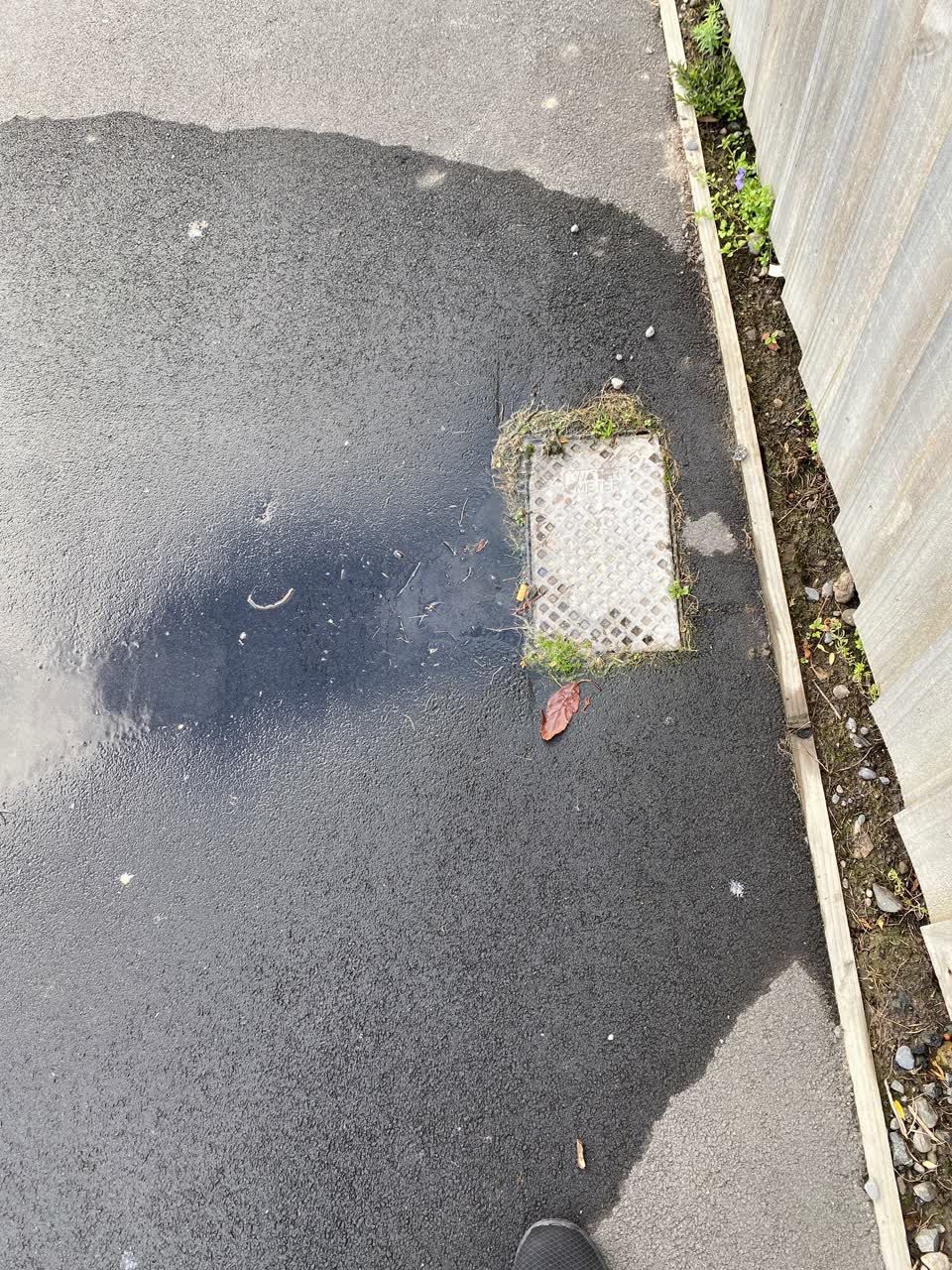 The photograph attached to this water leak report