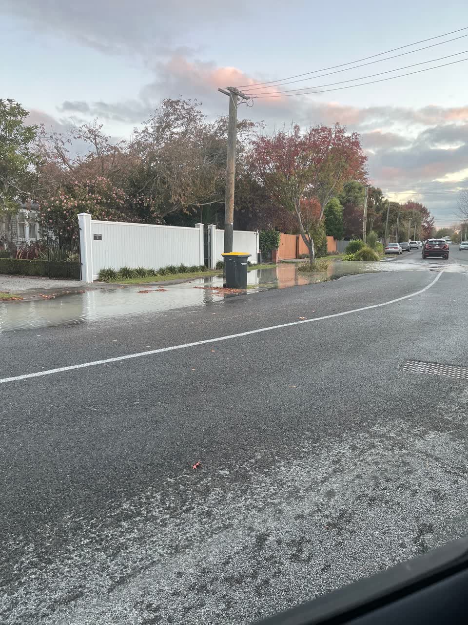 The photograph attached to this flooding report