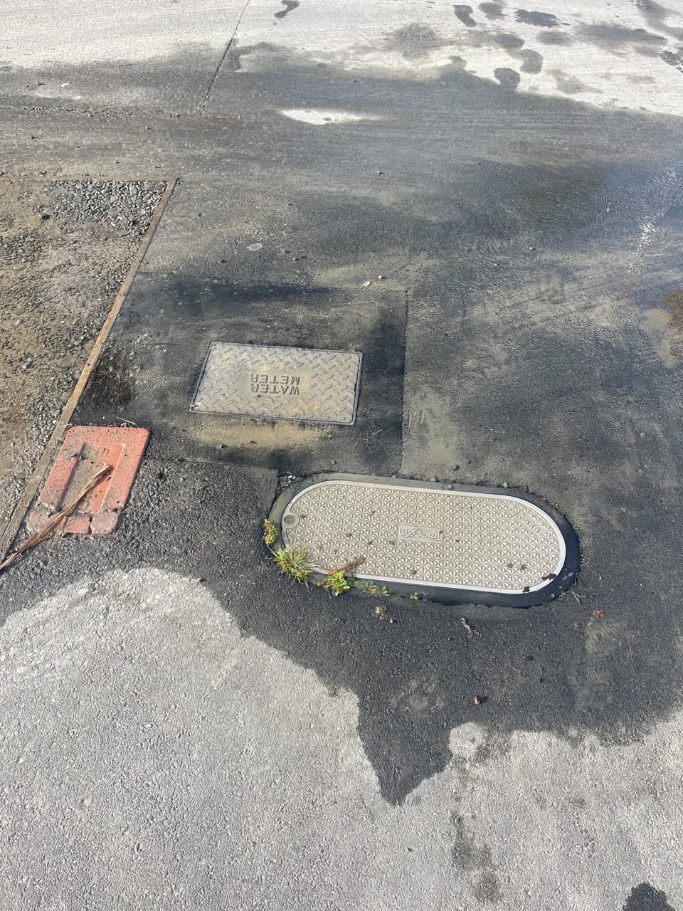 The photograph attached to this water leak report