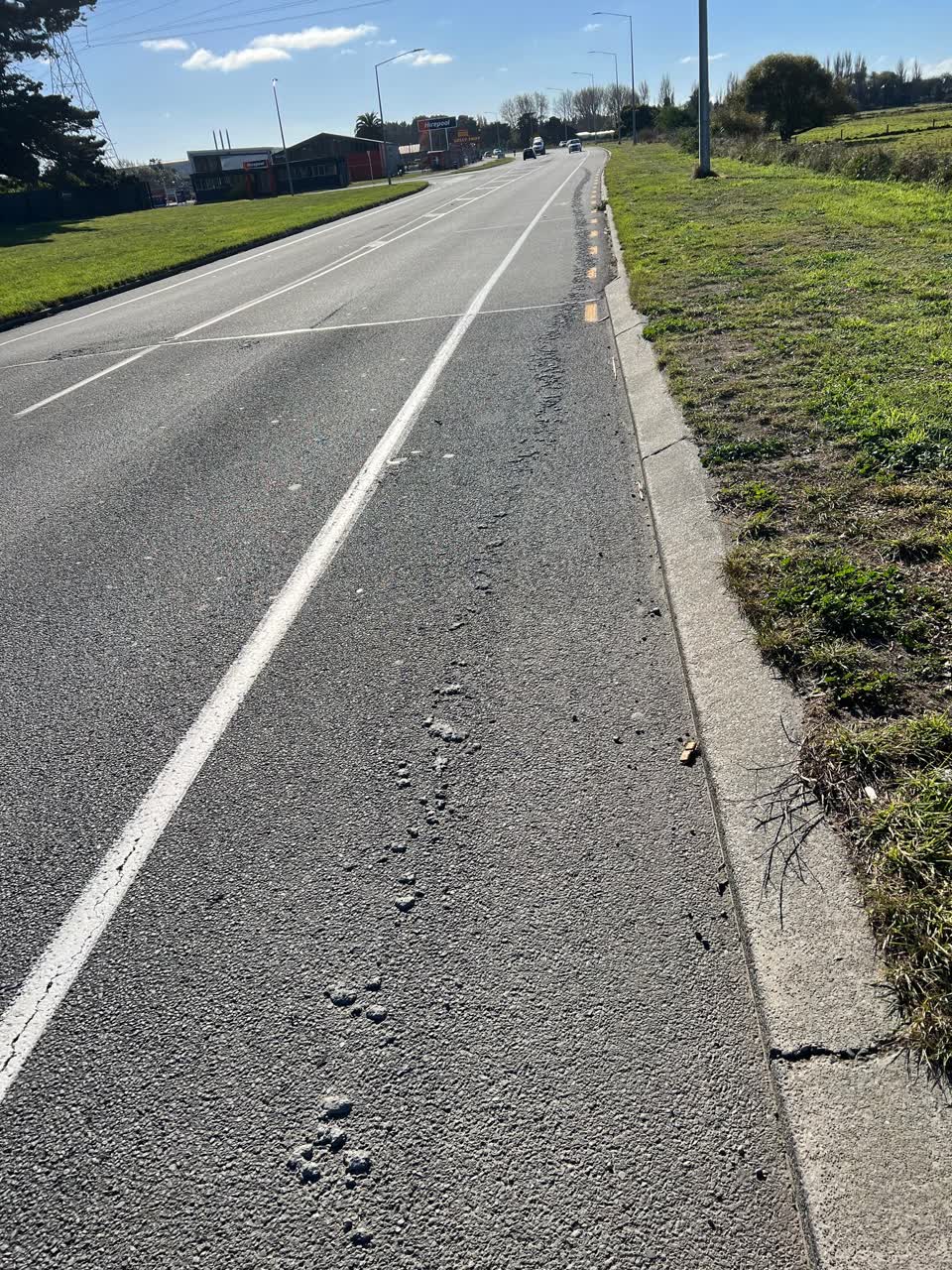 The photograph attached to this roading/streets report
