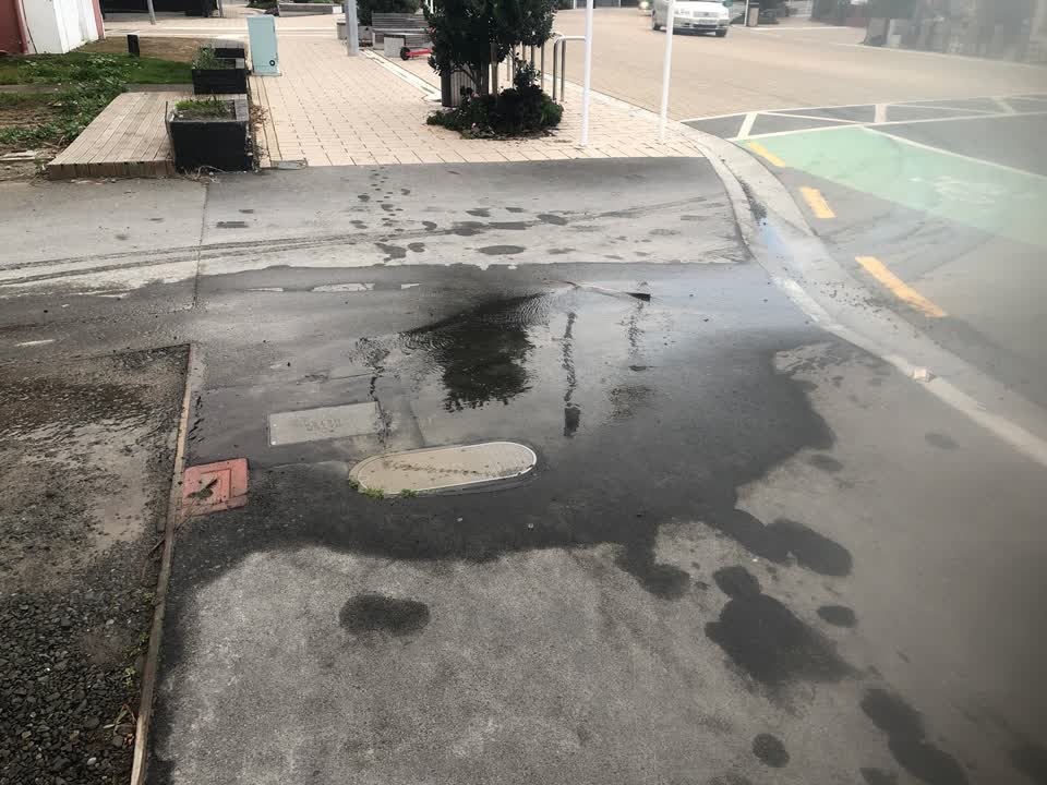 The photograph attached to this water leak report