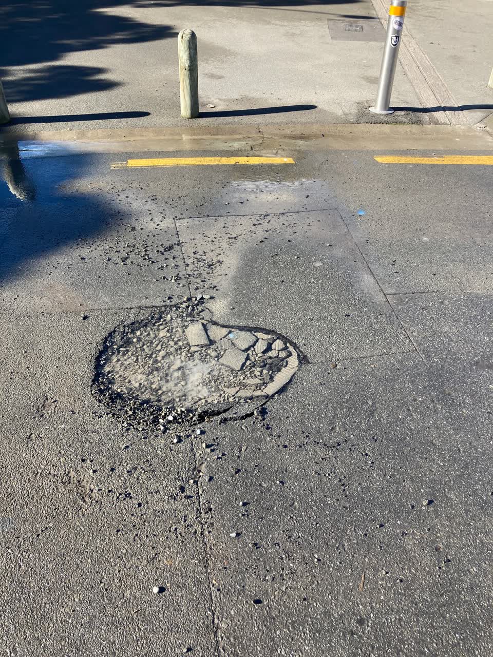 The photograph attached to this water leak report