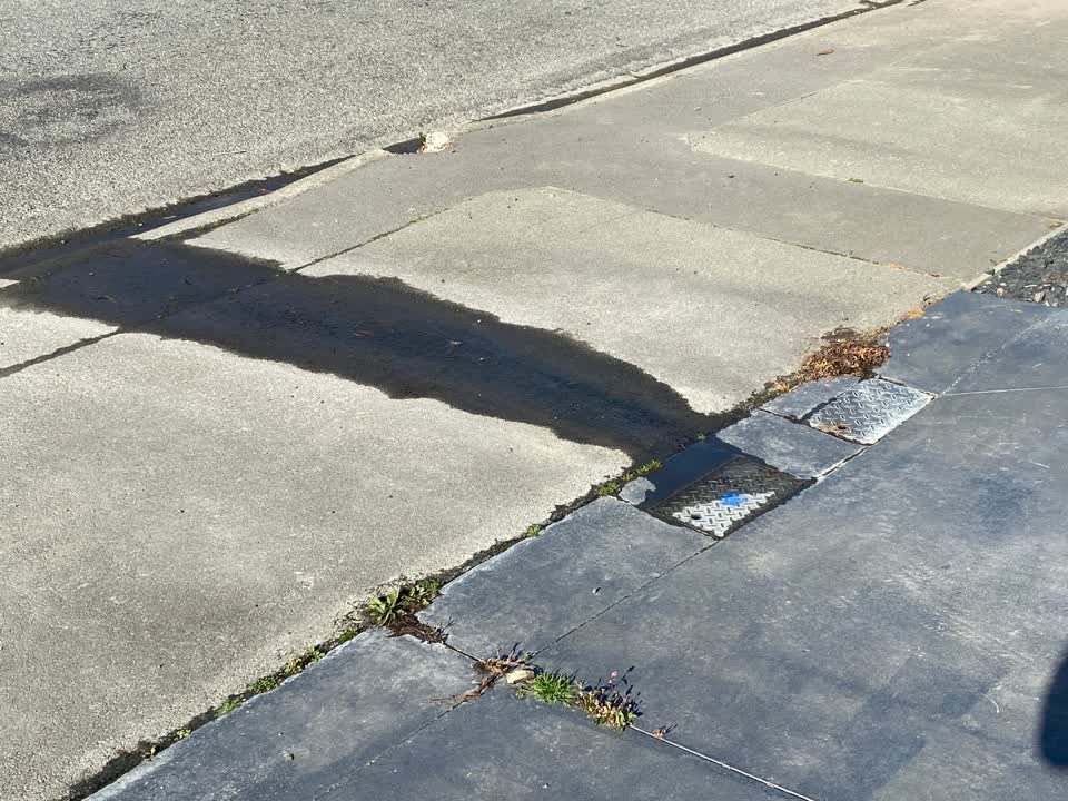 The photograph attached to this water leak report