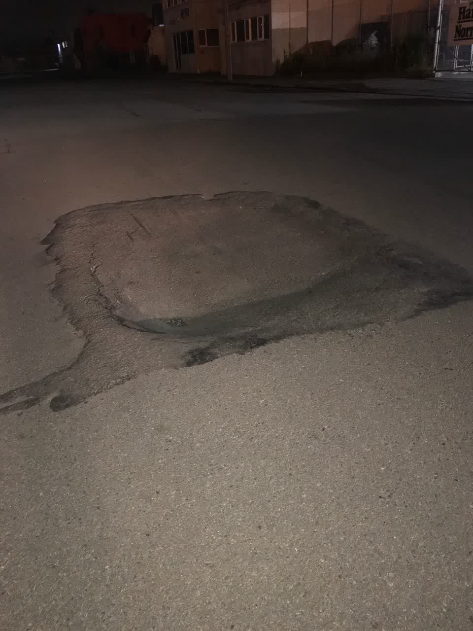The photograph attached to this roading/streets report