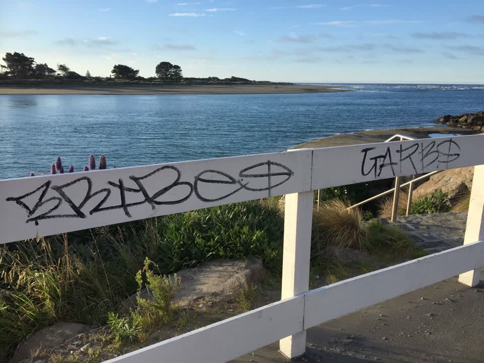 The photograph attached to this graffiti report