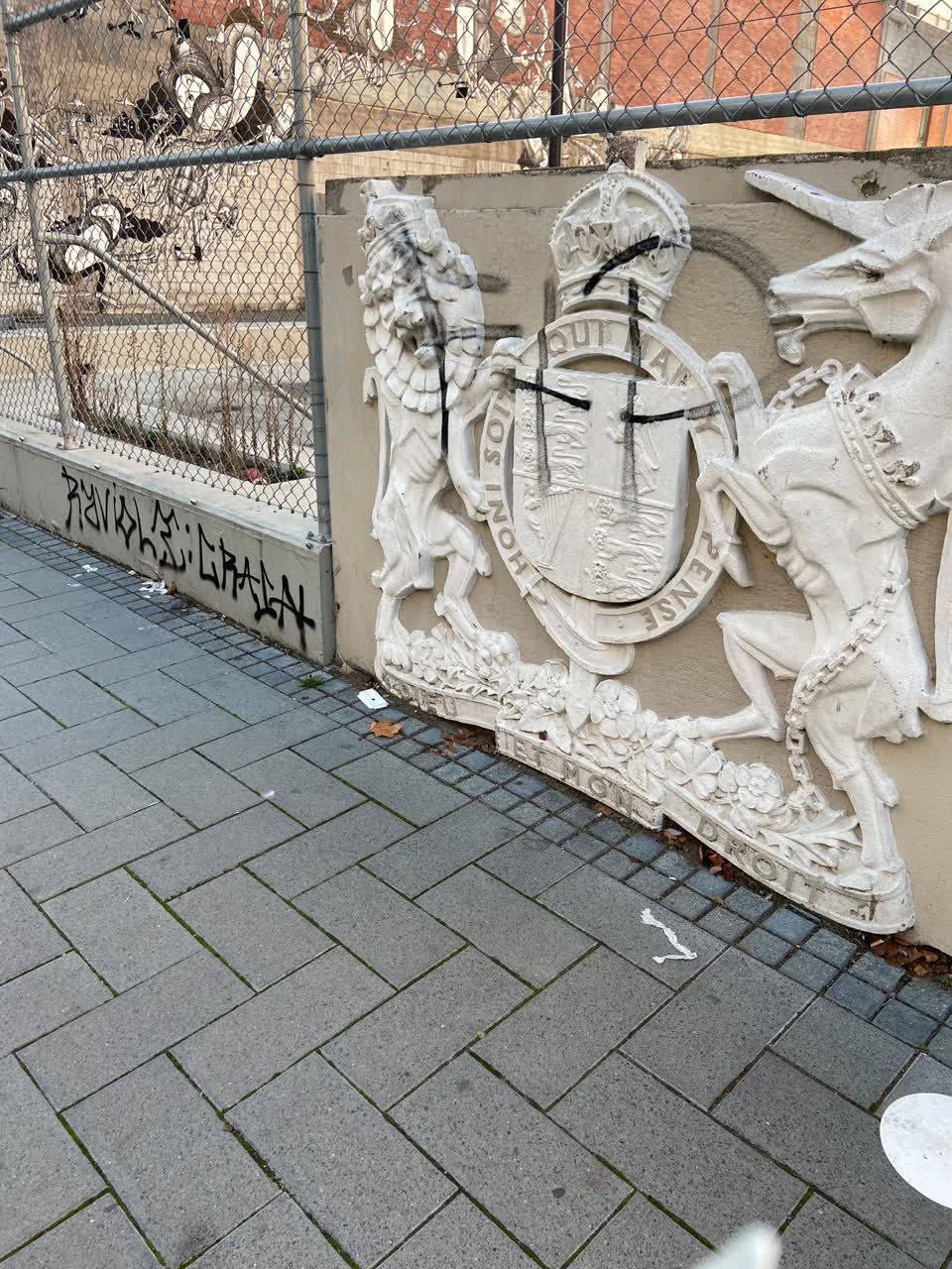 The photograph attached to this graffiti report