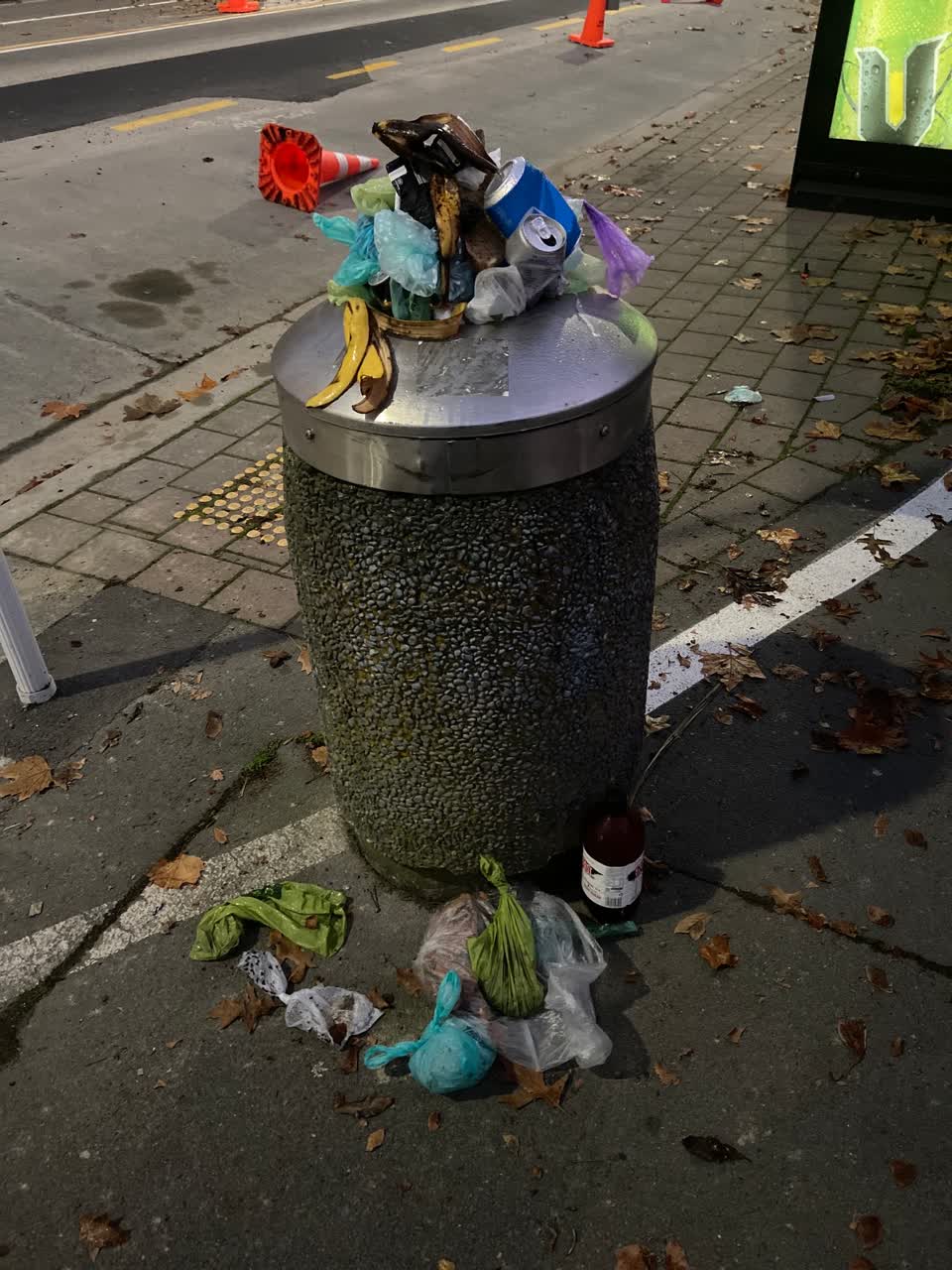 The photograph attached to this rubbish/recycling report