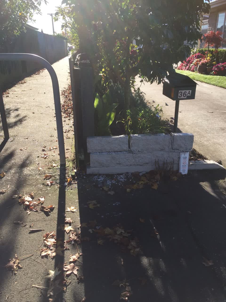 The photograph attached to this water leak report