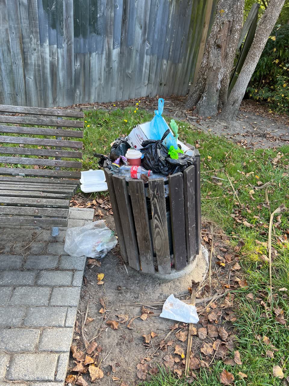 The photograph attached to this rubbish/recycling report