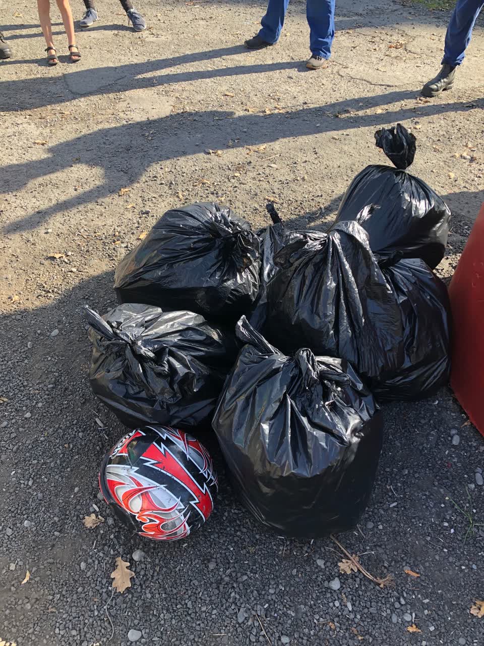 The photograph attached to this rubbish/recycling report