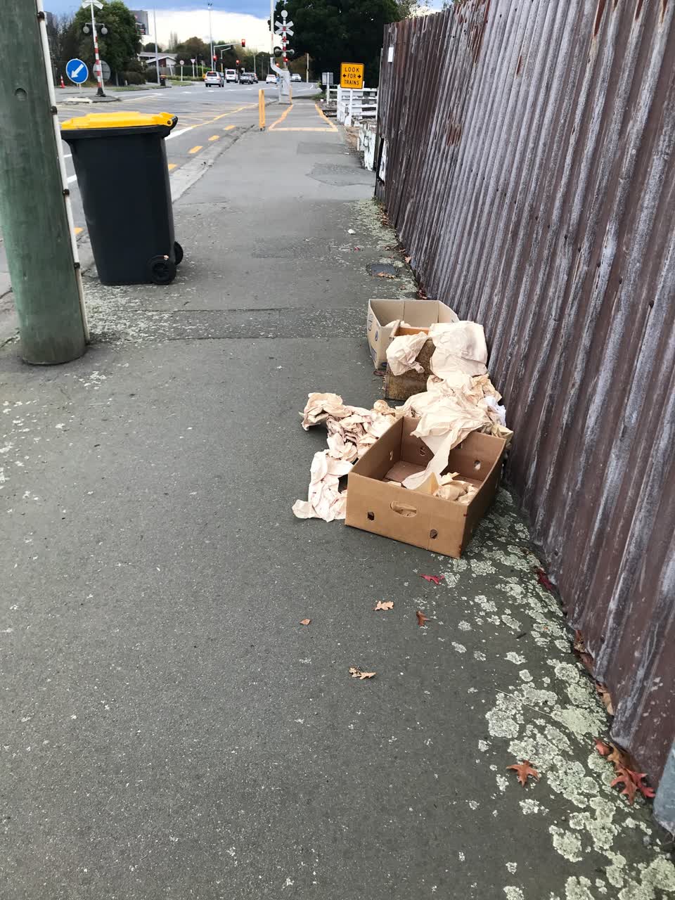The photograph attached to this rubbish/recycling report
