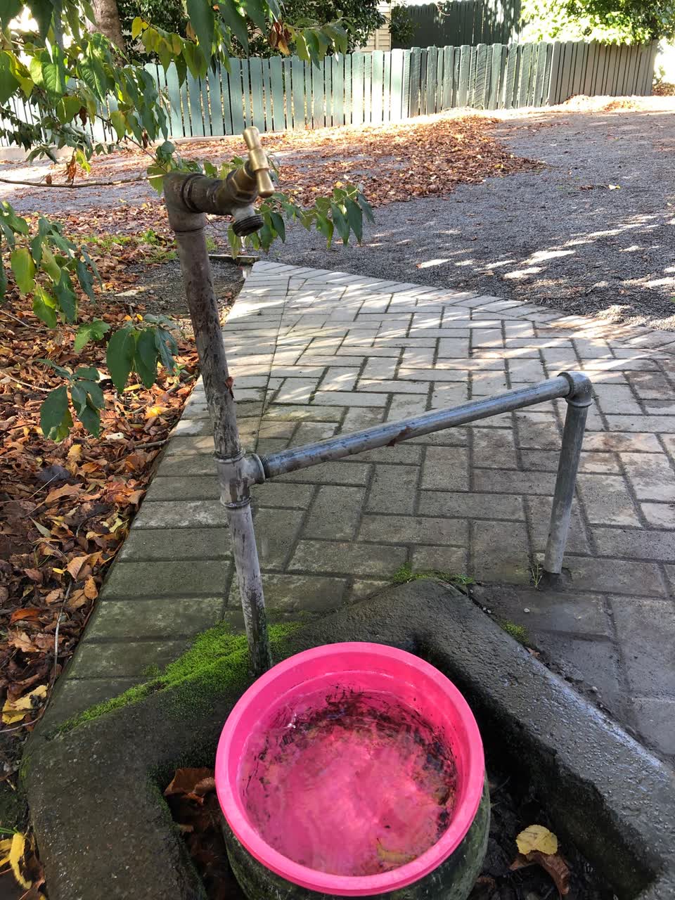 The photograph attached to this water leak report