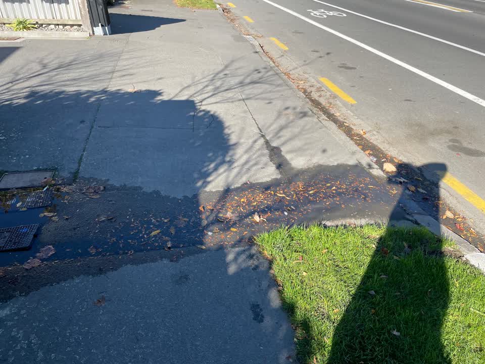 The photograph attached to this water leak report