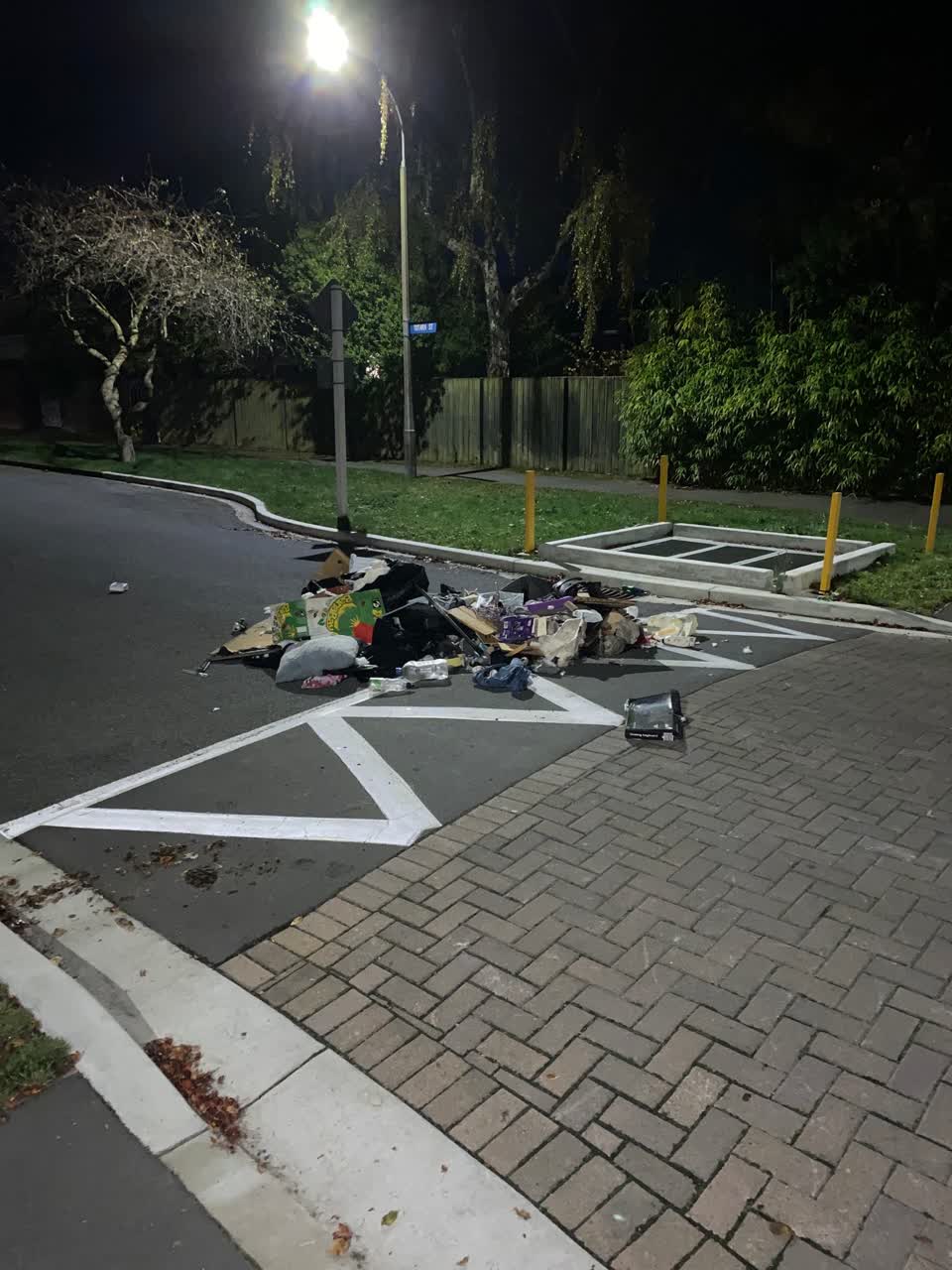 The photograph attached to this rubbish/recycling report