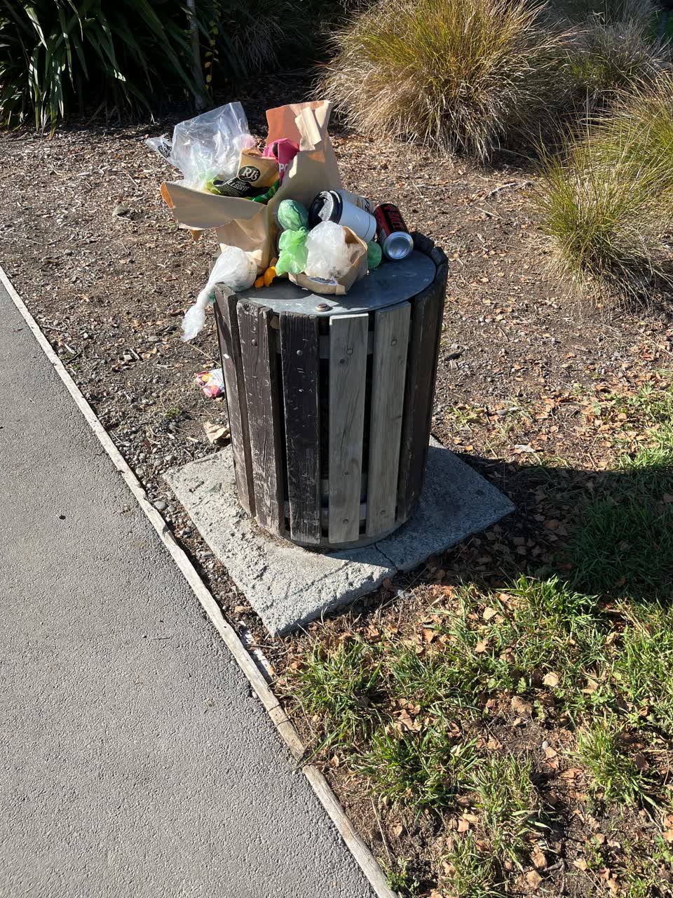 The photograph attached to this rubbish/recycling report