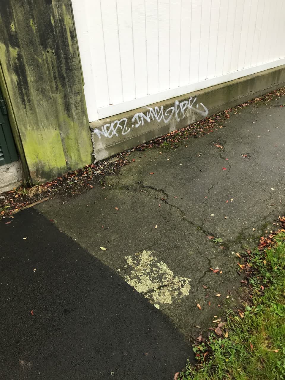 The photograph attached to this graffiti report
