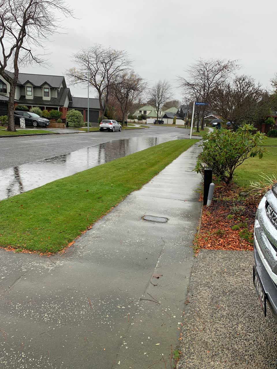 The photograph attached to this flooding report