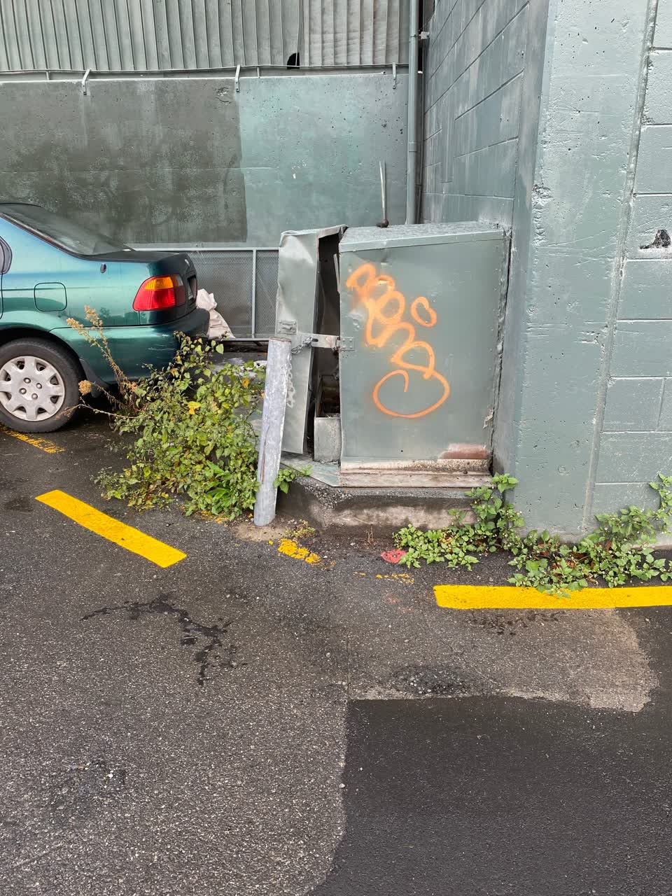 The photograph attached to this graffiti report