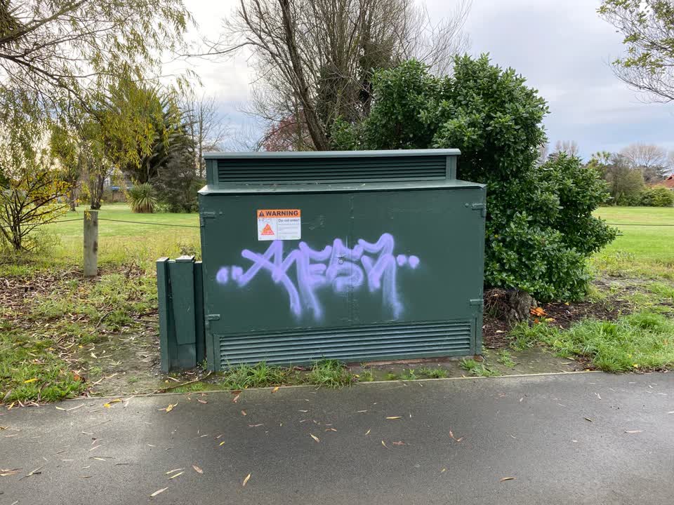 The photograph attached to this graffiti report