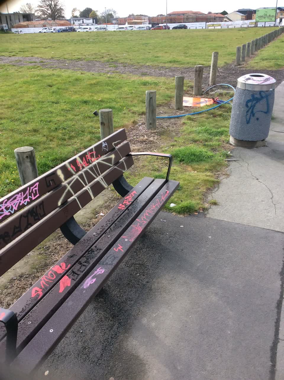 The photograph attached to this graffiti report