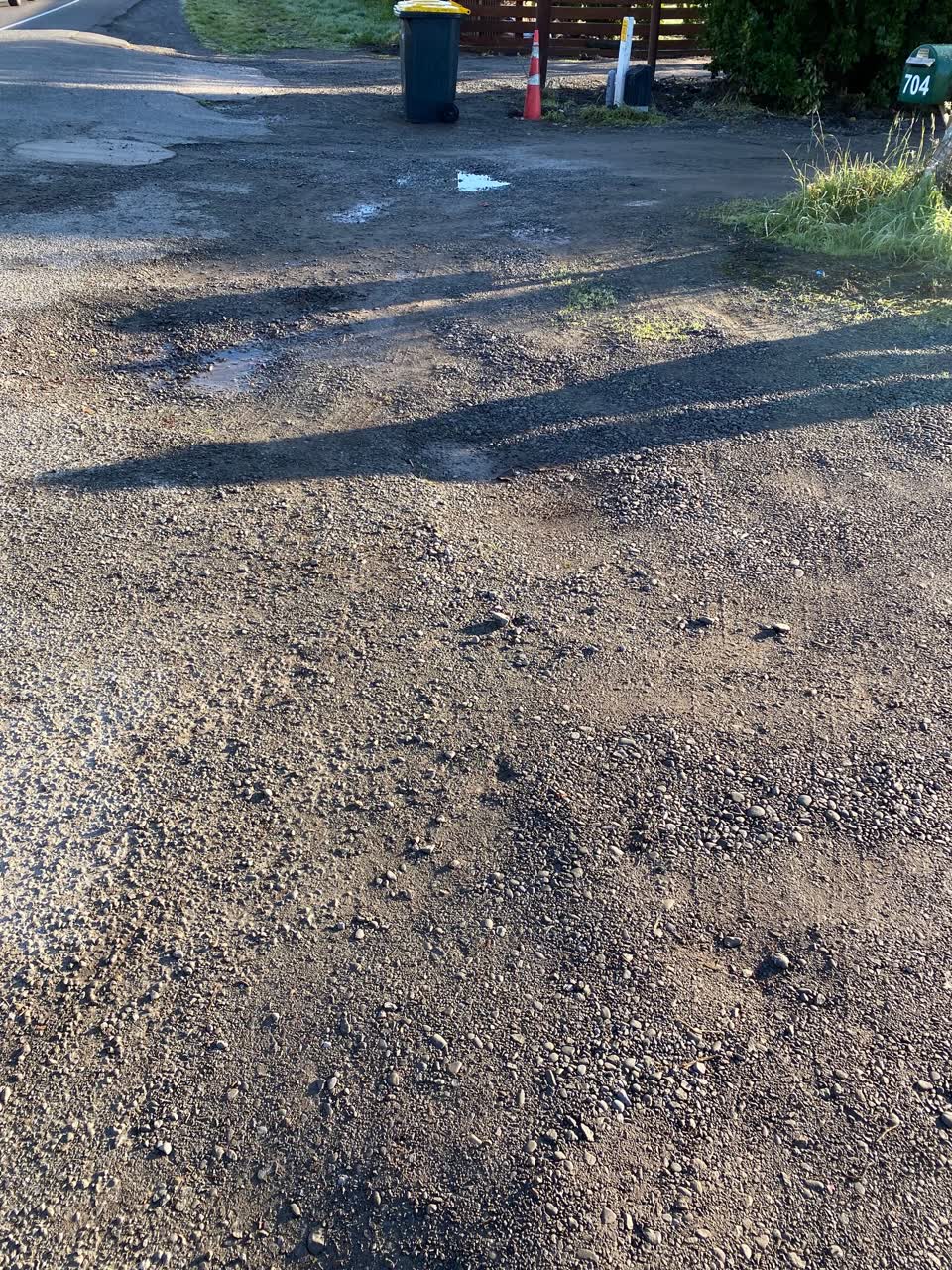 The photograph attached to this roading/streets report