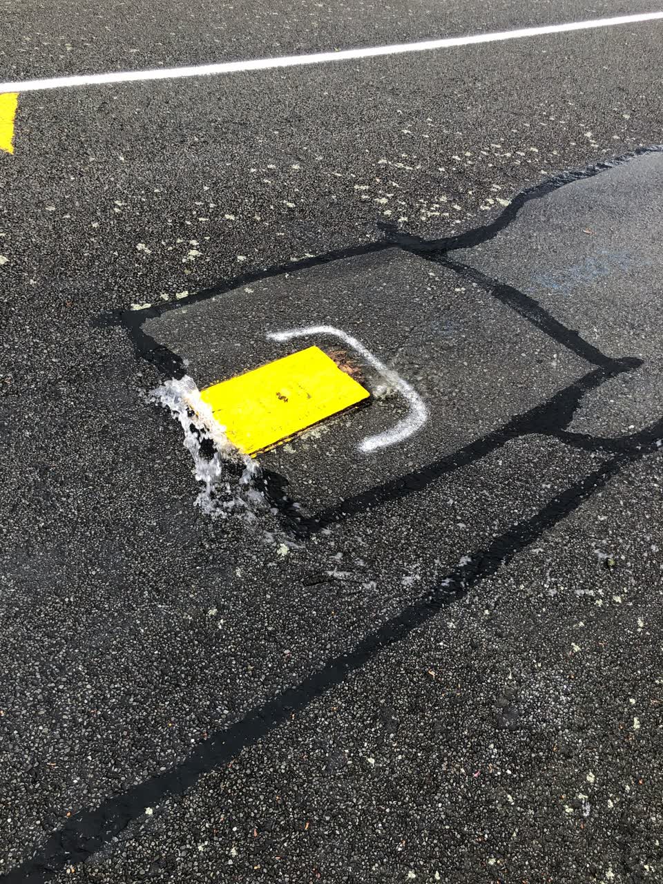 The photograph attached to this water leak report