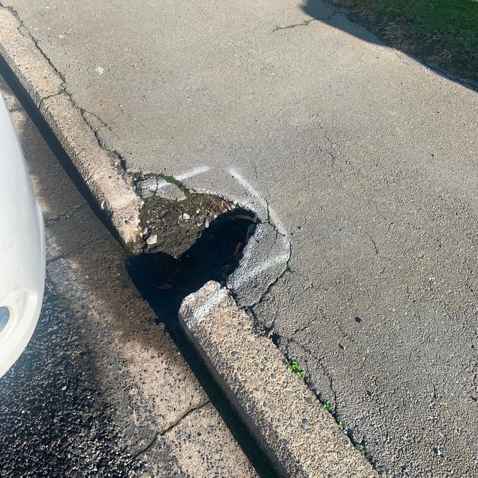 The photograph attached to this roading/streets report