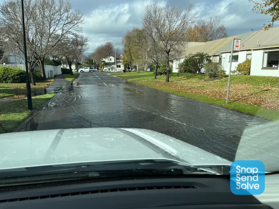 The photograph attached to this flooding report