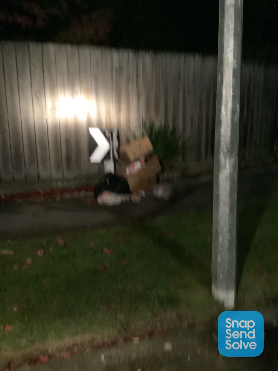 The photograph attached to this rubbish/recycling report