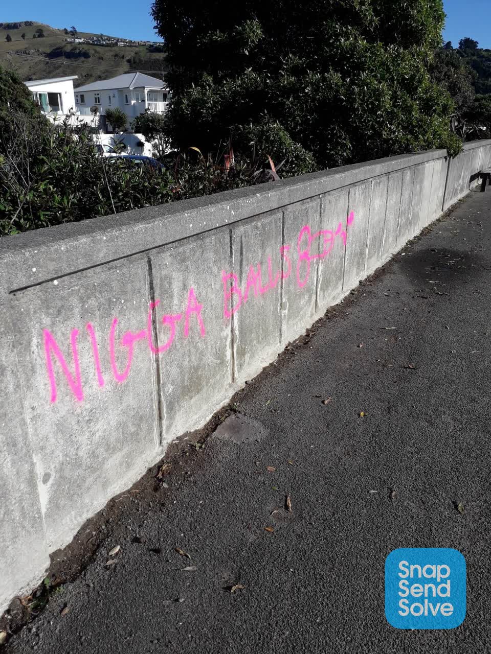 The photograph attached to this graffiti report