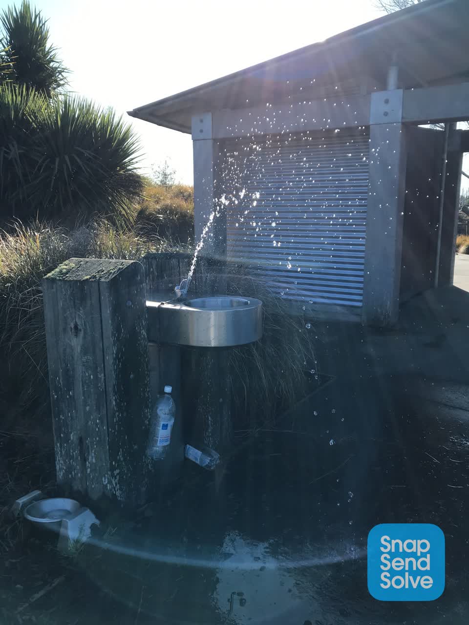 The photograph attached to this water leak report