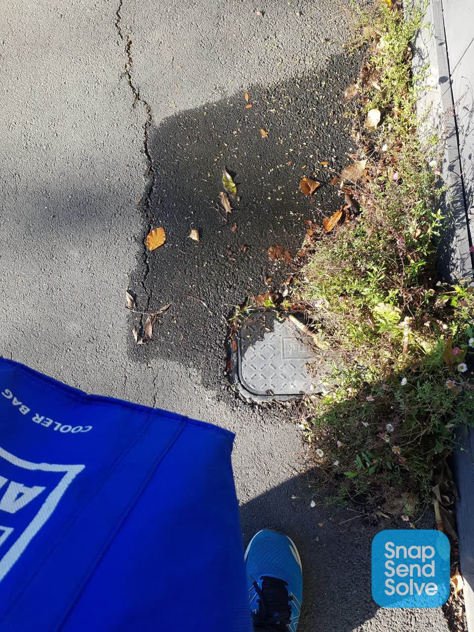 The photograph attached to this water leak report
