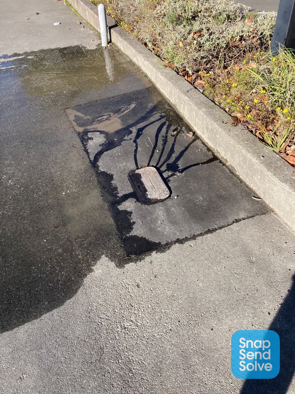 The photograph attached to this water leak report