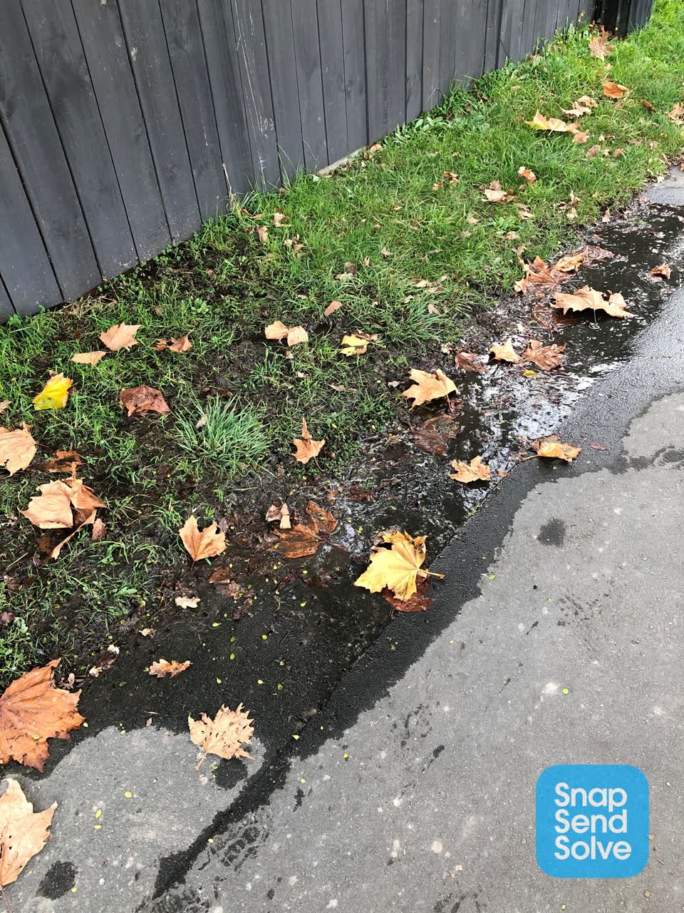 The photograph attached to this water leak report