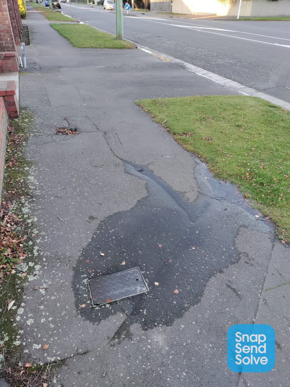 The photograph attached to this water leak report