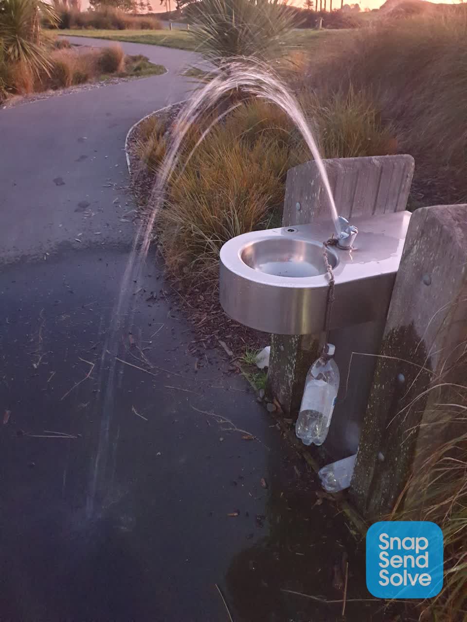 The photograph attached to this water leak report