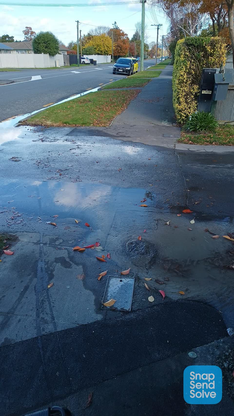 The photograph attached to this water leak report
