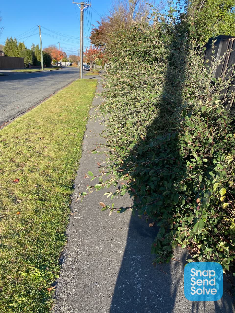 The photograph attached to this roading/streets report