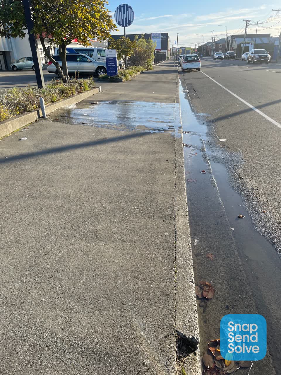 The photograph attached to this water leak report