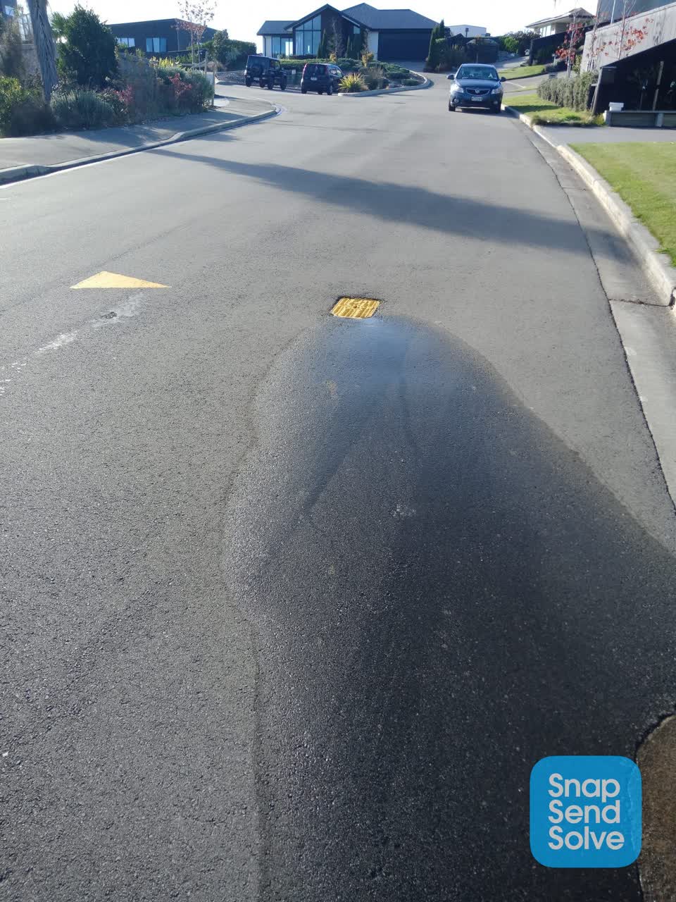 The photograph attached to this water leak report