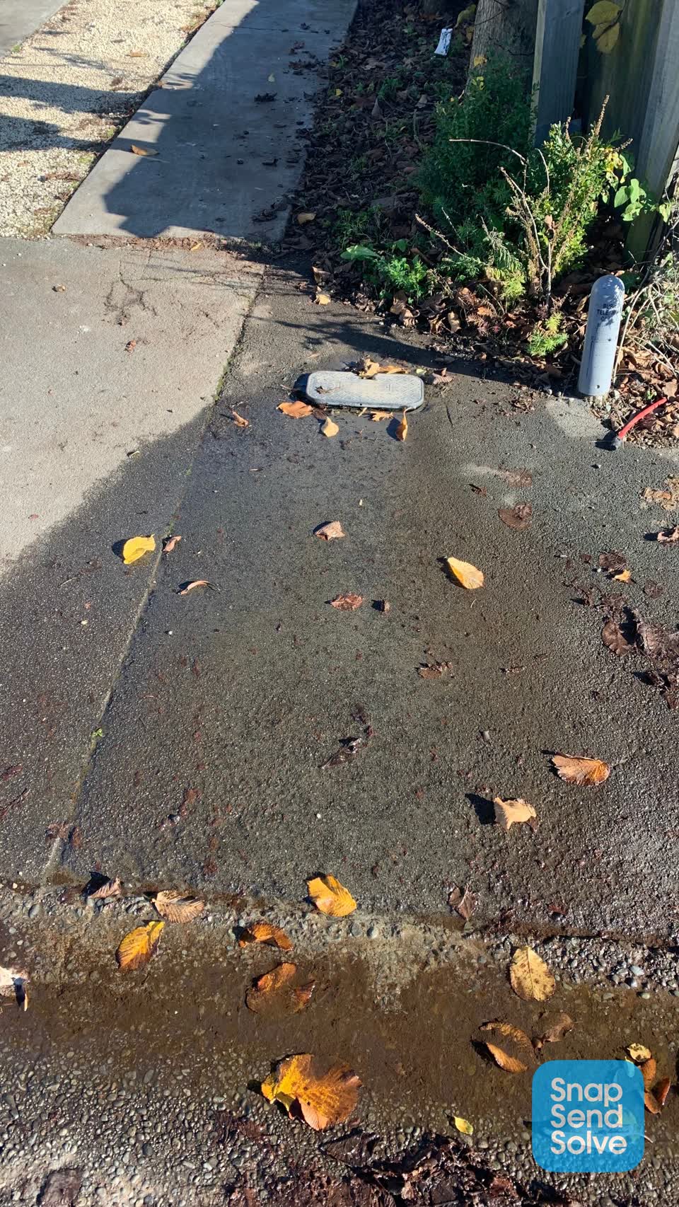 The photograph attached to this water leak report