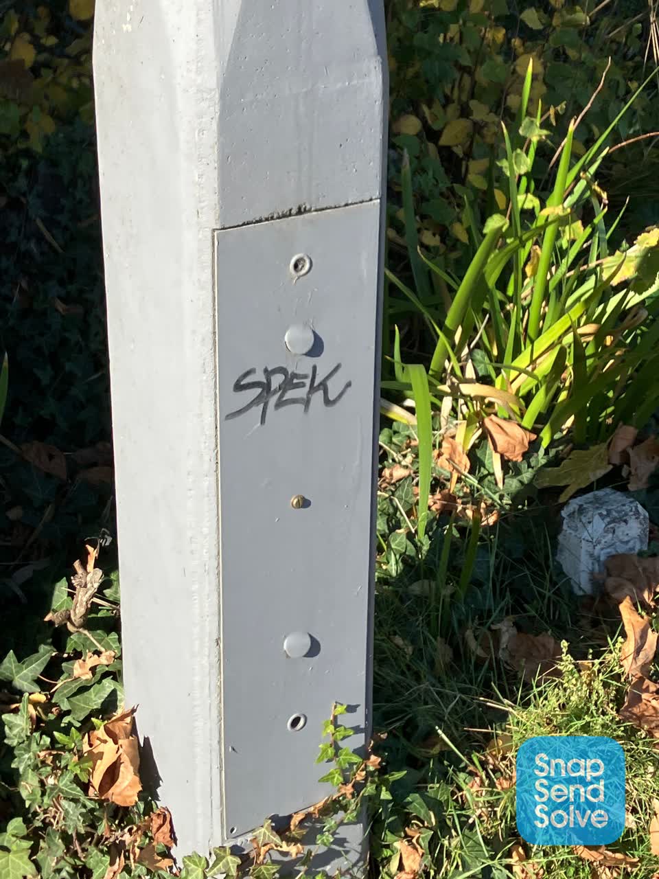 The photograph attached to this graffiti report